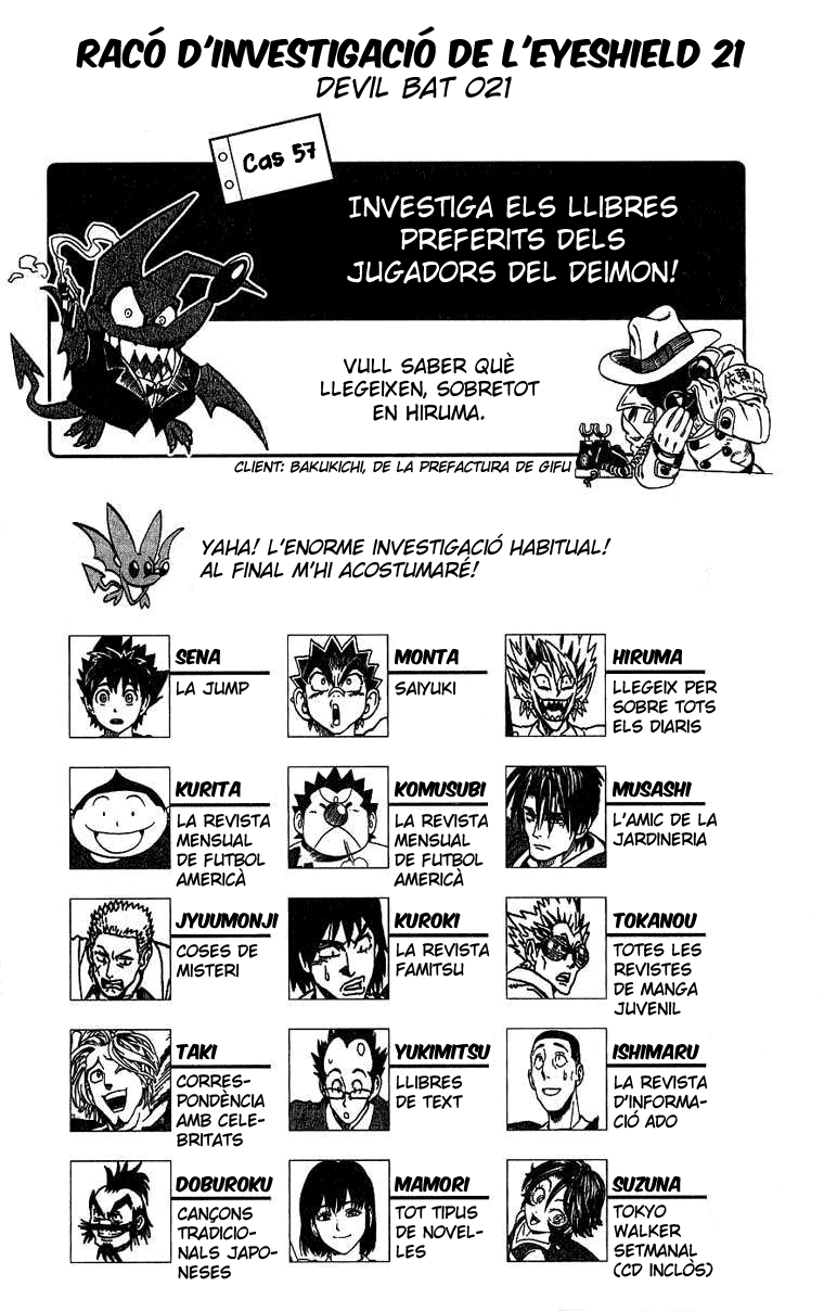 Read Eyeshield 21 CAT Manga Online