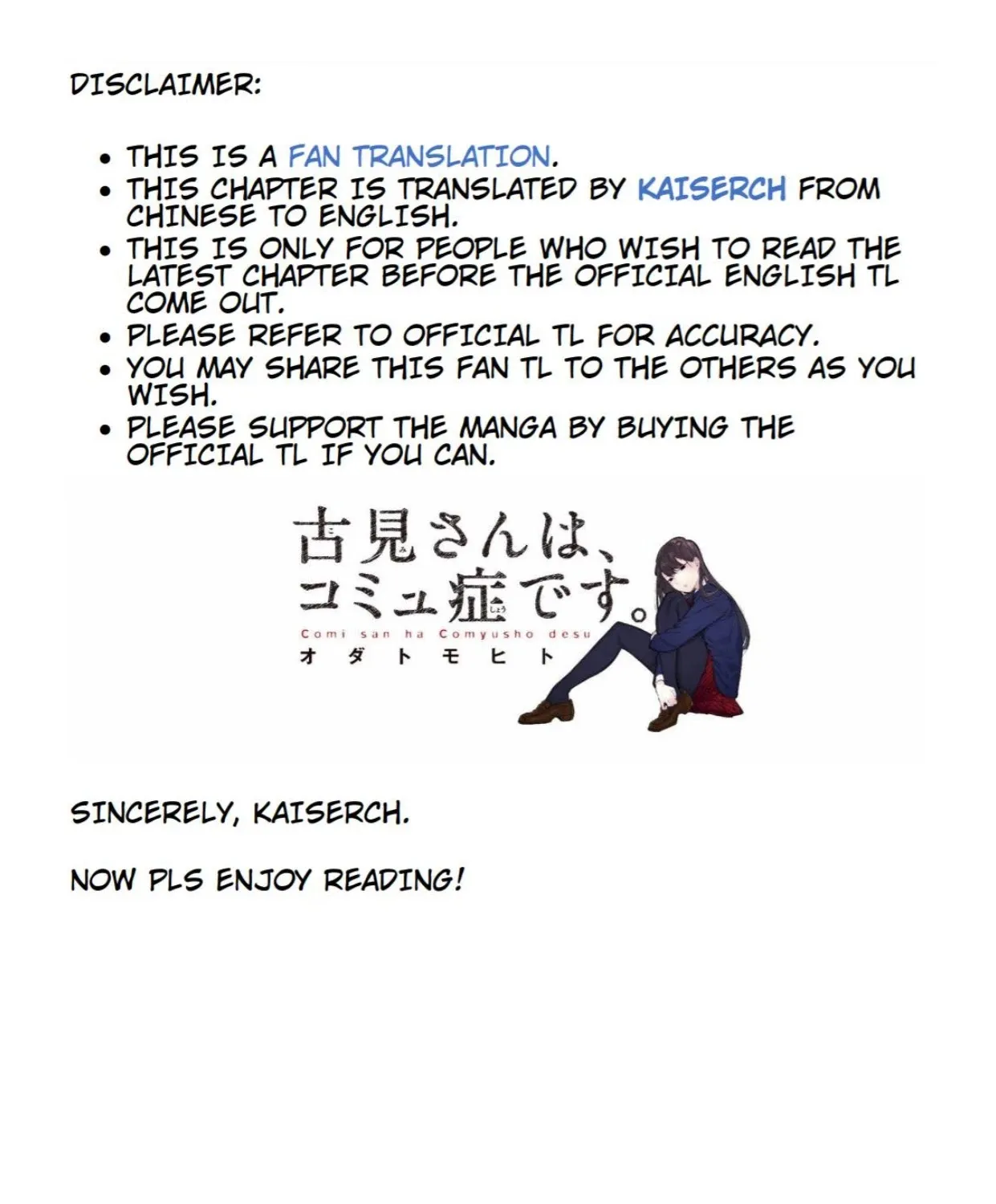 Read Komi-San Wa Komyushou Desu Manga Online