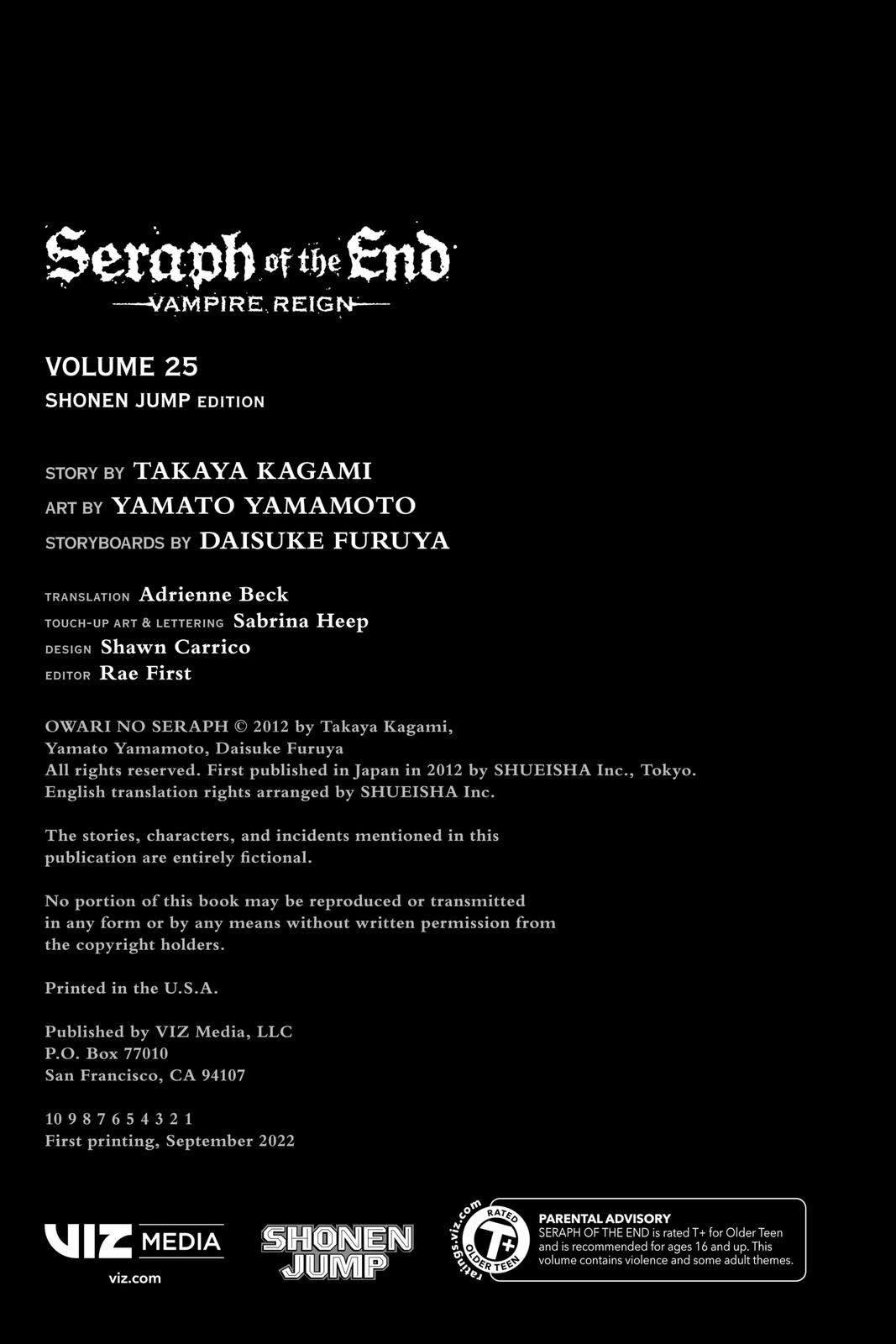 Read Seraph of the End Vampire Reign Manga Online