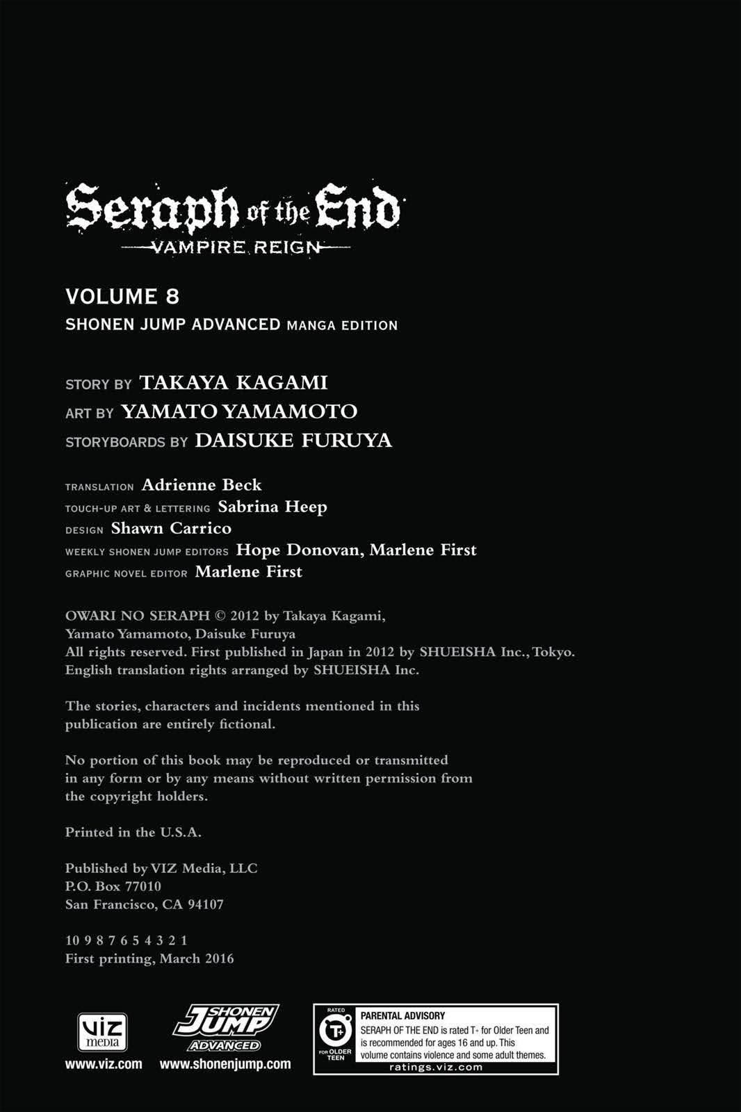 Read Seraph of the End Vampire Reign Manga Online